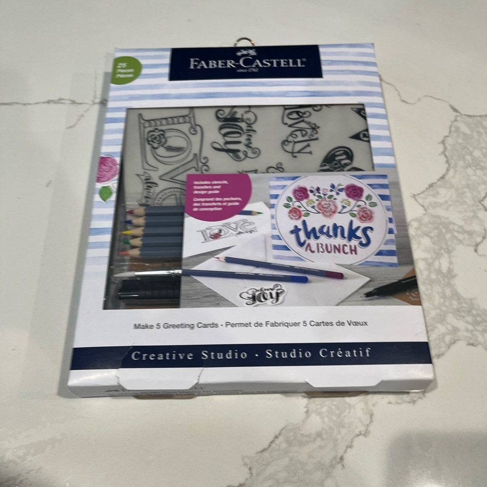 Greeting Card Making Kit with Black and White Designs